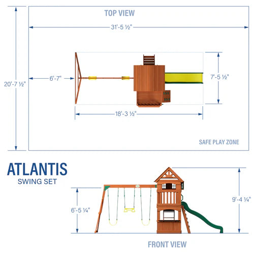 Backyard Discovery Atlantis Wooden Swing Set