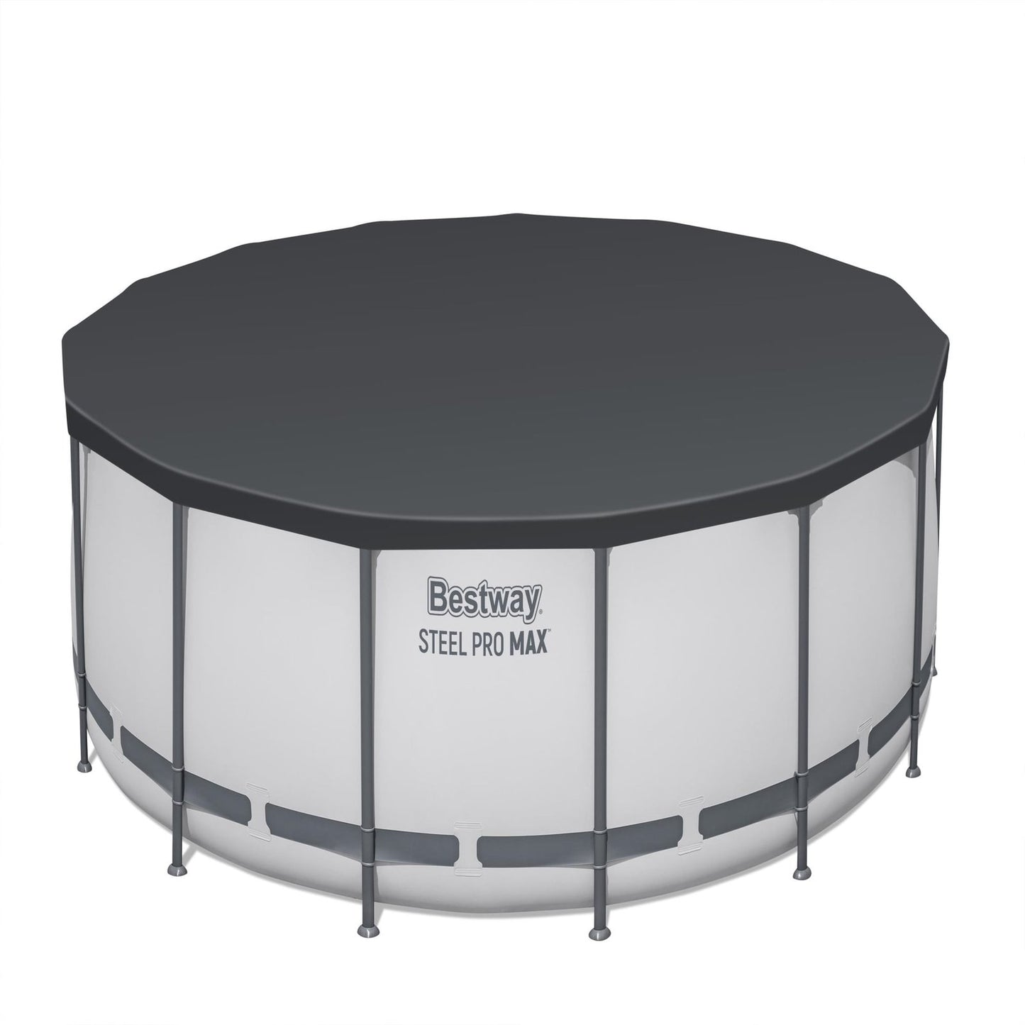Bestway Steel Pro MAX 10 Foot x 30 Inch Round Metal Frame Above Ground Outdoor Backyard Swimming Pool Set with 330 GPH Filter Pump