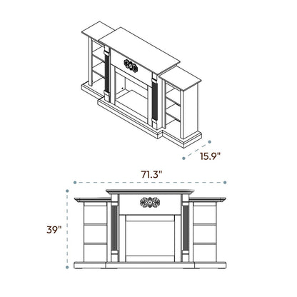 Cambridge Sanoma Electric Fireplace and Display ·