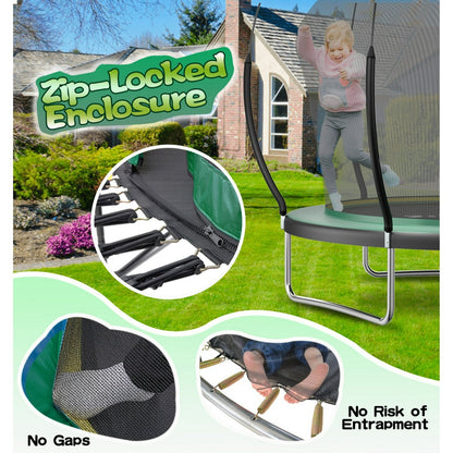 SkyBound 6ft outdoor Trampoline without springs, toddler springless trampoline with net for Kids and Adults, springless Trampoline with Enclosure for Backyard Indoor and Outdoor