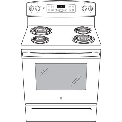 GE 30″ Freestanding Electric Range JB256DMBB