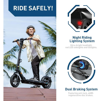 Hiboy X300 Electric Scooter, 700W Peak Motor, 12″ Pneumatic Tires, 23 Mph & 38 Miles Range, Folding Commuter Electric Scooter for Adults