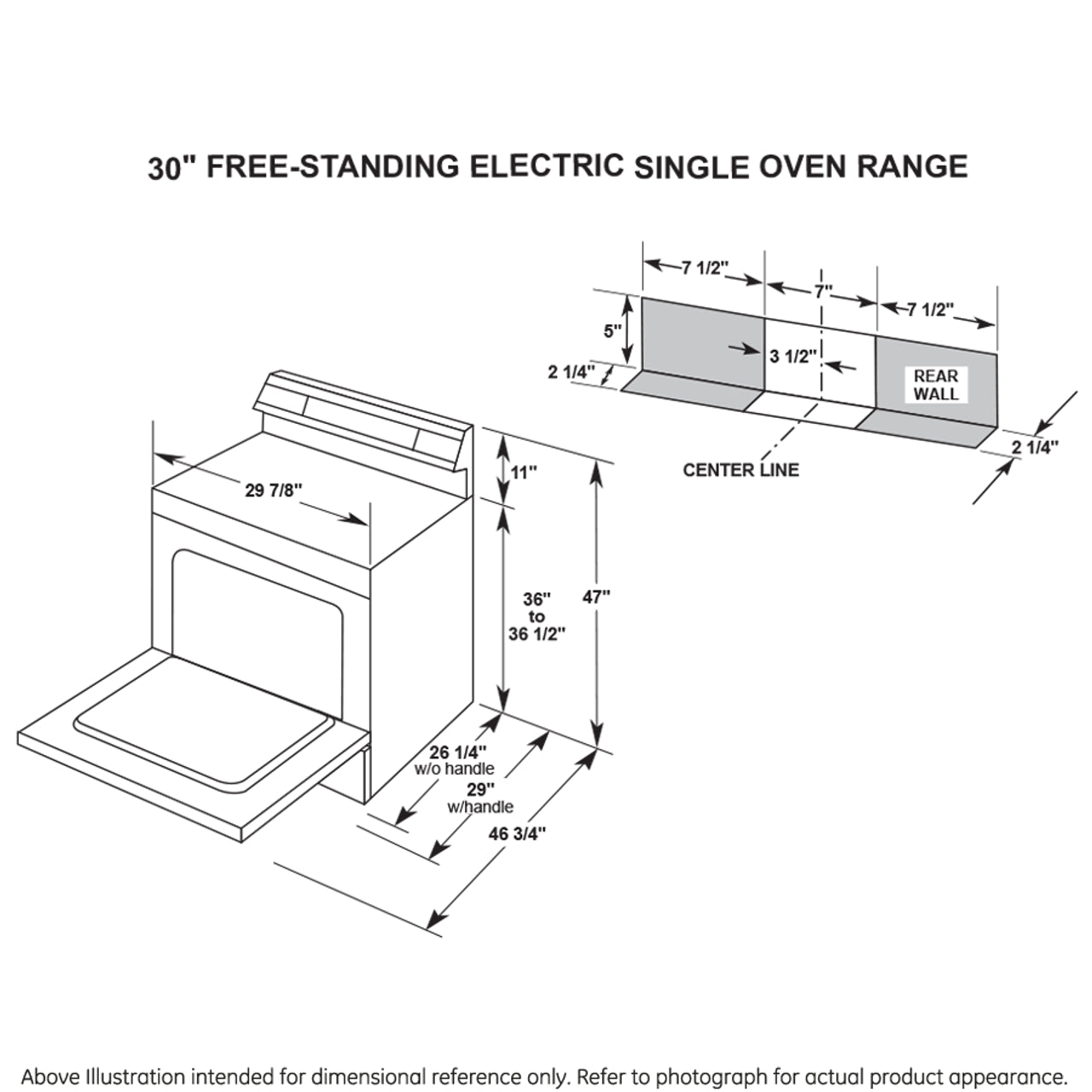 GE 30″ Freestanding Electric Range JB256DMBB