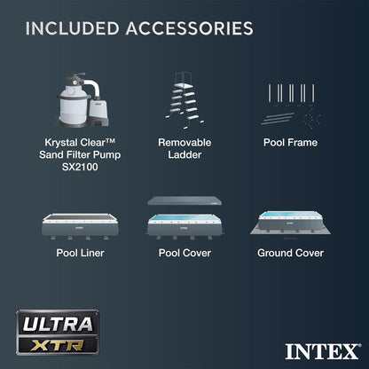 Intex Ultra XTR Rectangular Swimming Pool Set with Pump