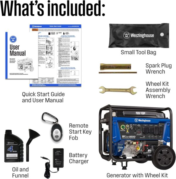 Westinghouse 9500 Peak Watt Home Backup Portable Gas Powered Generator