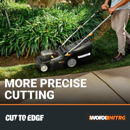 WORX Nitro 40V 16″ Cordless Lawn Mower w/Brushless Motor 2.0 & Intellicut