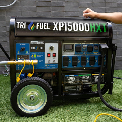 DuroMax 15,000-Watt Tri-Fuel Portable Generator XP15000HXT