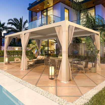 EROMMY 12’x24′ Outdoor Louvered Pergola Gazebo
