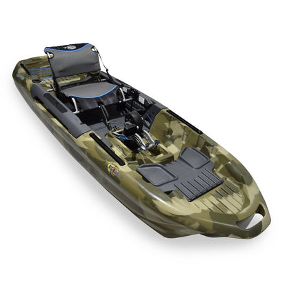 3 Waters Big Fish 108′ Length Urban Camo Pro Fish Pedal Drive Cathedral Hull
