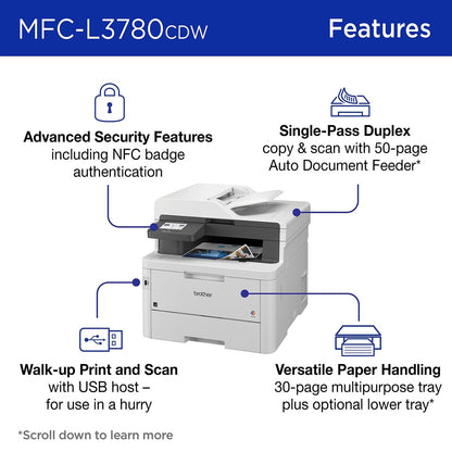 Brother MFC-L3780CDW Wireless Laser Color Printer