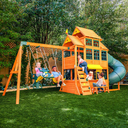 KidKraft Falcon Ridge Wooden Swing Set/Playset