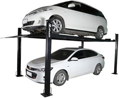 APlusLift HW-8S 8000LB 4-Post Portable Storage Service Car Lift / 3 Year Warranty