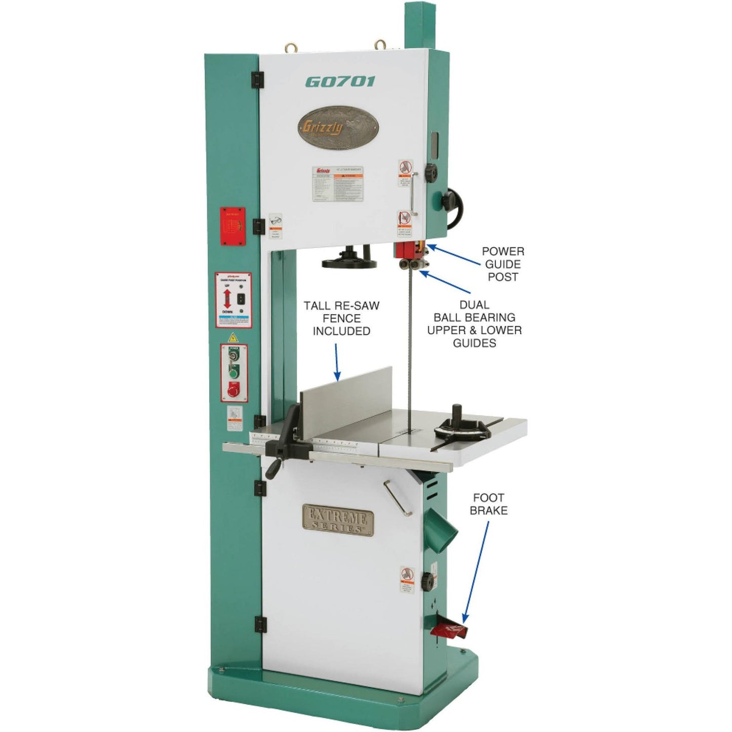 Grizzly G0701 – 19″ 5 HP Ultimate Bandsaw